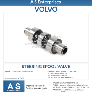 STEERING SPOOL VALVE 7723043384 3512043384741 ADSA For VOLVO FMX 460/FMX500, VOLVO TRUCK, A S ENTERPRISES