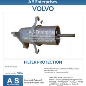 FILTER PROTECTION 21969323 ADSA For VOLVO FMX 460/FMX500, VOLVO TRUCK, A S ENTERPRISES