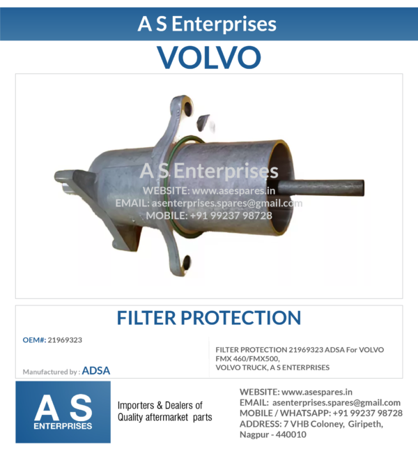 FILTER PROTECTION 21969323 ADSA For VOLVO FMX 460/FMX500, VOLVO TRUCK, A S ENTERPRISES