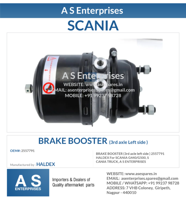 BRAKE BOOSTER (3rd axle left side )