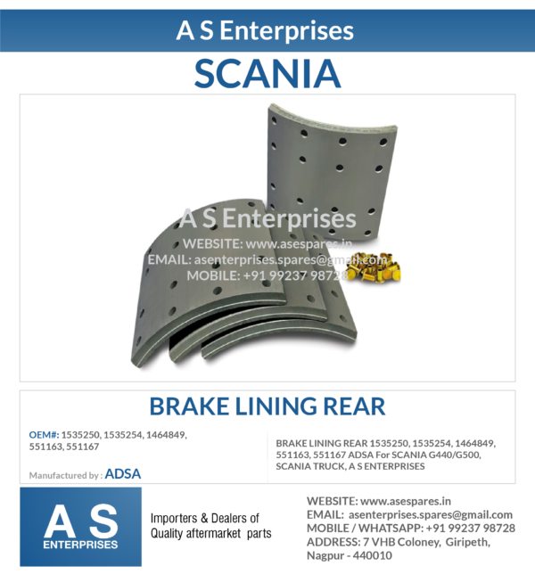 BRAKE LINING REAR