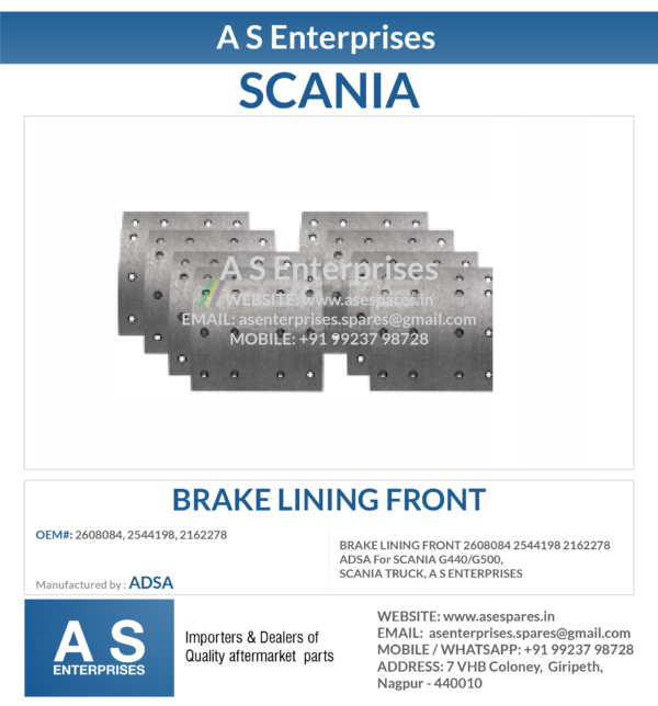 BRAKE LINING FRONT