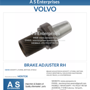 BRAKE ADJUSTER RH 8550977, 272908, 3097100, ST4013 MERITOR For VOLVO FMX 460/FMX500, VOLVO TRUCK, A S ENTERPRISES