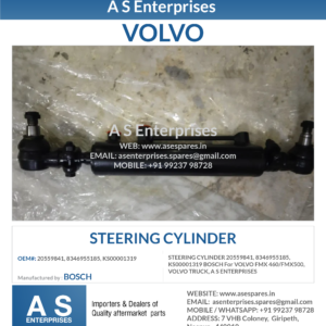 STEERING CYLINDER 20559841, 8346955185, KS00001319 BOSCH For VOLVO FMX 460/FMX500, VOLVO TRUCK, A S ENTERPRISES