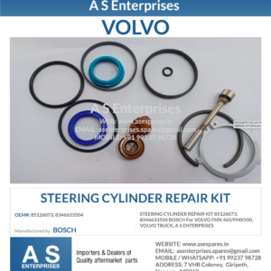 STEERING CYLINDER REPAIR KIT 85126073, 8346633504 BOSCH For VOLVO FMX 460/FMX500, VOLVO TRUCK, A S ENTERPRISES