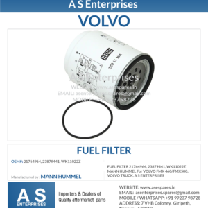 FUEL FILTER 21764964, 23879441, WK11022Z MANN HUMMEL For VOLVO FMX 460/FMX500, VOLVO TRUCK, A S ENTERPRISES