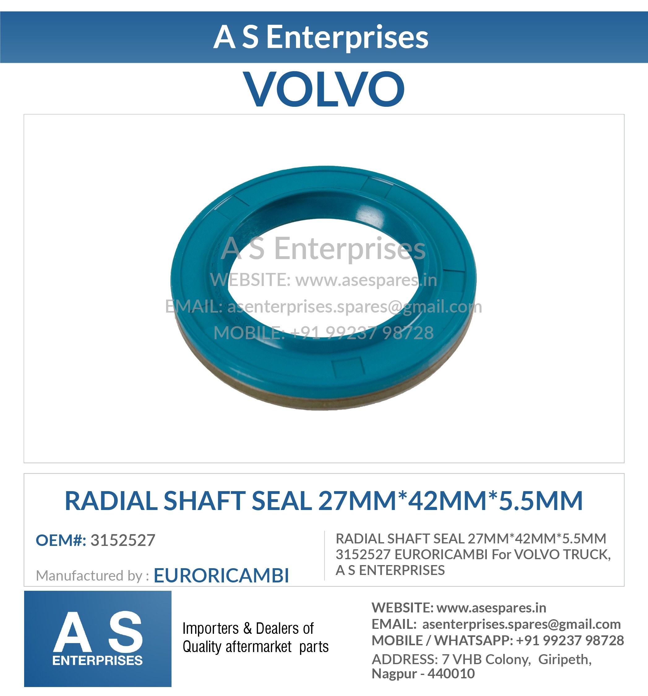 RADIAL SHAFT SEAL 27MM*42MM*5.5MM